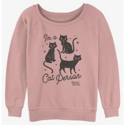 Brand new 🎉 Disney Hocus Pocus Binx Cat Person 👧 Girls Slouchy Sweatshirt 🤩