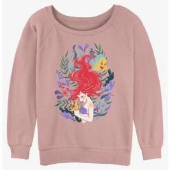 Brand new 🔥 Disney The Little Mermaid Leafy Ariel 👧 Girls Slouchy Sweatshirt 😀