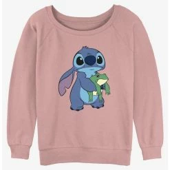 Flash Sale 🛒 Disney Lilo & Stitch Froggie 👧 Girls Slouchy Sweatshirt ❤️