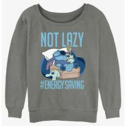 Flash Sale ⌛ Disney Lilo & Stitch Lazy Energy 👧 Girls Slouchy Sweatshirt 🔔
