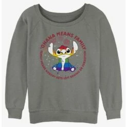 Budget ❤️ Disney Lilo & Stitch Ohana Pride 👧 Girls Slouchy Sweatshirt ✔️