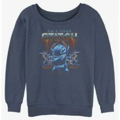 Brand new 🤩 Disney Lilo & Stitch Rocker Stitch 👧 Girls Slouchy Sweatshirt 😀