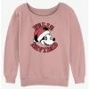 New 🎉 Disney Mickey Mouse Merry 🎁 Christmas in Spanish 👧 Girls Slouchy Sweatshirt 🧨
