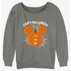 Best deal ✨ Disney Mickey Mouse Jack O' Lantern 👧 Girls Slouchy Sweatshirt 🌟