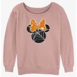 Hot Sale 🤩 Disney Minnie Mouse Web Ears 👧 Girls Slouchy Sweatshirt 🎉