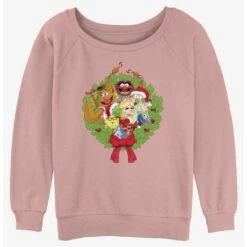 Buy 👏 Disney The Muppets 🎅 Christmas Wreath 👧 Girls Slouchy Sweatshirt 😉