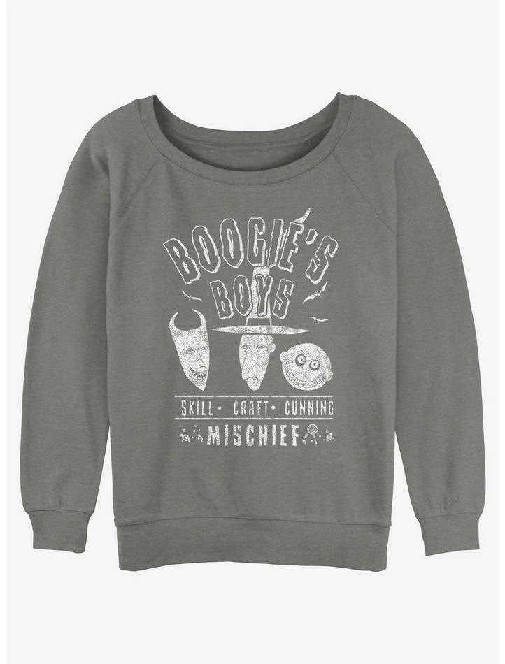 Coupon 🔔 Disney The Nightmare Before 🎄 Christmas Boogie's Boys 👧 Girls Slouchy Sweatshirt 🛒
