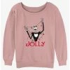 Brand new ✨ Disney The Nightmare Before 🔔 Christmas Jolly Jack 🔔 Christmas Lights 👧 Girls Slouchy Sweatshirt 🤩