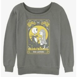 Brand new 🥰 Disney The Nightmare Before 🔔 Christmas Lovers Tarot Card 👧 Girls Slouchy Sweatshirt 🔥