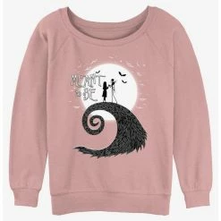 Deals 👍 Disney The Nightmare Before 🎁 Christmas Meant To Be Jack and Sally 👧 Girls Slouchy Sweatshirt 🎉