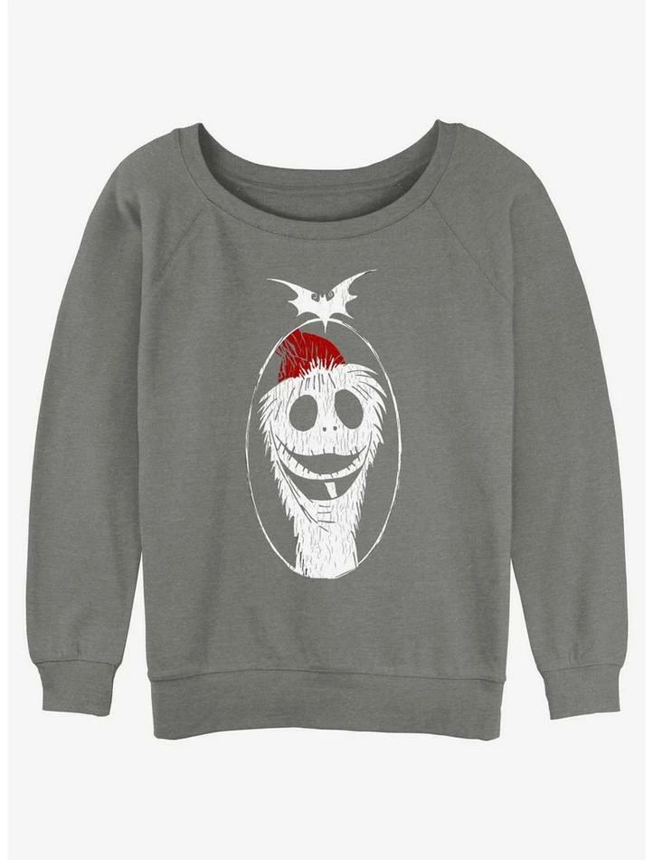 Flash Sale ✨ Disney The Nightmare Before 🎄 Christmas Santa Jack 👧 Girls Slouchy Sweatshirt 😀