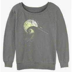 Deals 🧨 Disney The Nightmare Before 🎄 Christmas Spiral Hill Jack 👧 Girls Slouchy Sweatshirt ✨