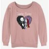 Coupon 🥰 Disney The Nightmare Before 🔔 Christmas Together Forever Jack and Sally 👧 Girls Slouchy Sweatshirt 😀