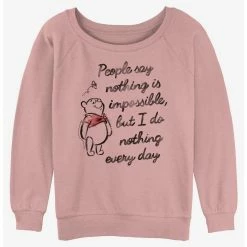 Best reviews of 🎁 Disney Winnie The Pooh Nothing Is Impossible 👧 Girls Slouchy Sweatshirt 🥰