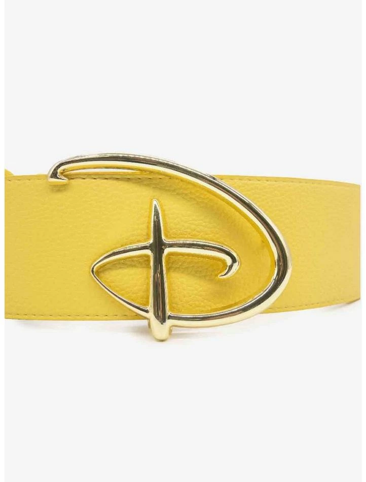 Cheapest ⭐ Disney Signature D Logo Gold Buckle Yellow Vegan Leather Belt 🌟 - Image 3