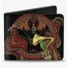 Promo 🥰 Disney Aladdin 2019 Jafar Snake Staff Dark and Mysterious Multi Bifold Wallet ❤️