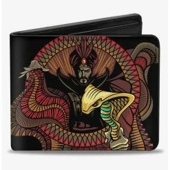 Promo ๐ฅฐ Disney Aladdin 2019 Jafar Snake Staff Dark and Mysterious Multi Bifold Wallet โค๏ธ