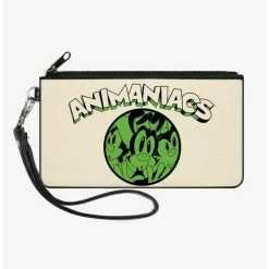 Best Sale 🔔 Animaniacs Wakko Yakko Dot Close Up Pose Canvas Zip Clutch Wallet 😍