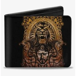 New 🔔 Disney Aladdin 2019 Jafar Snakes Cave of Wonders Tiger Bifold Wallet 🎁