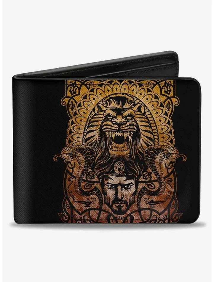 New 🔔 Disney Aladdin 2019 Jafar Snakes Cave of Wonders Tiger Bifold Wallet 🎁