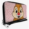 New 😀 Disney Chip and Dale Dale Smiling Pose Sprinkle Zip Around Wallet 🛒