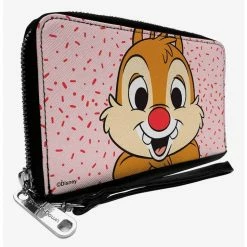New ๐ Disney Chip and Dale Dale Smiling Pose Sprinkle Zip Around Wallet ๐