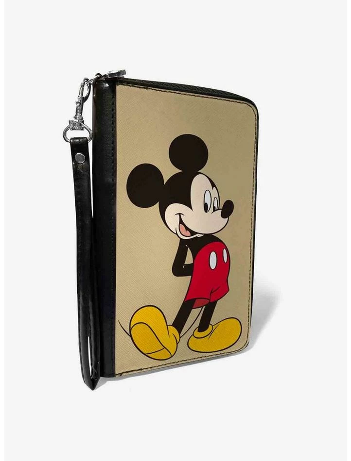Cheap 🛒 Disney Classic Mickey Mouse Standing Pose Zip Around Wallet 👏