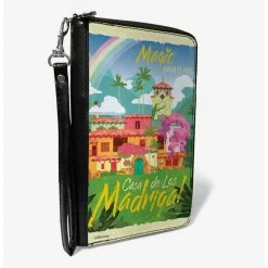 Discount 😀 Disney Encanto Magic Awaits You Casa de las Madrigal Village Scene Zip Around Wallet ✔️