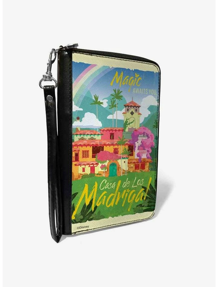 Discount 😀 Disney Encanto Magic Awaits You Casa de las Madrigal Village Scene Zip Around Wallet ✔️