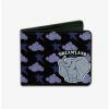 Buy 🎁 Disney Dumbo Smiling Dreamland Clouds Stars Bifold Wallet 🎁
