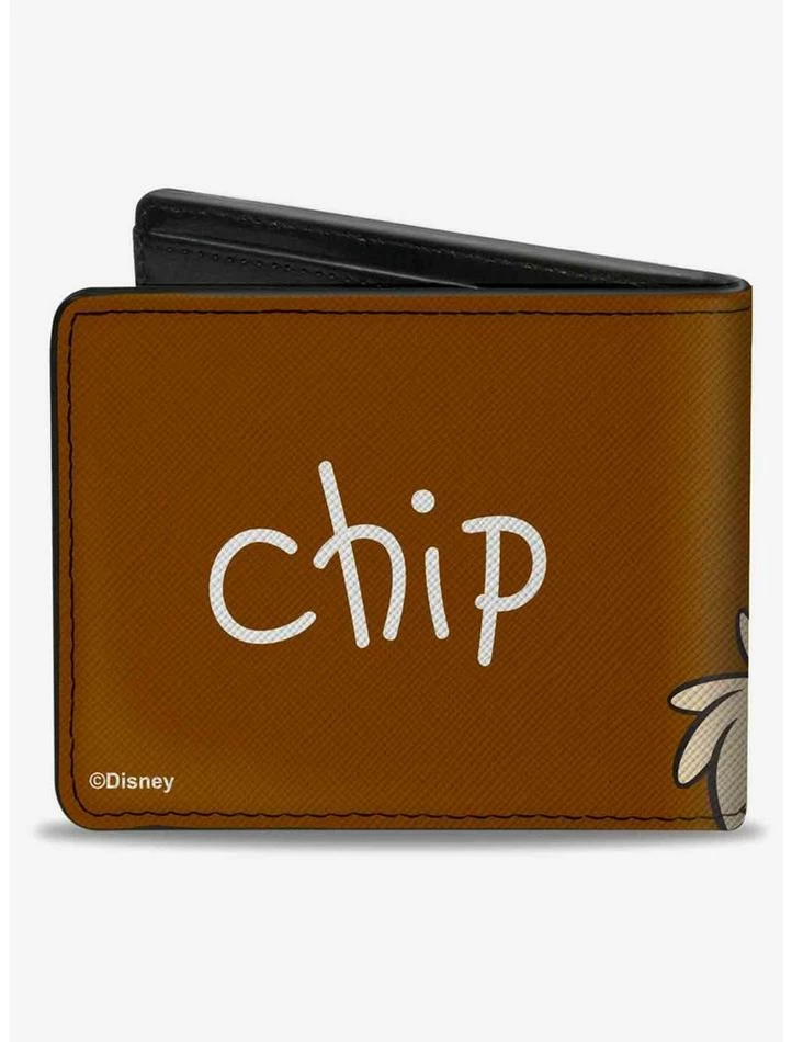 Cheap 💯 Disney Chip and Dale Chip Face Close Up and Autograph Bifold Wallet ⌛ - Image 2