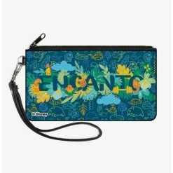Wholesale 🎉 Disney Encanto Floral Logo Canvas Zip Clutch Wallet 💯