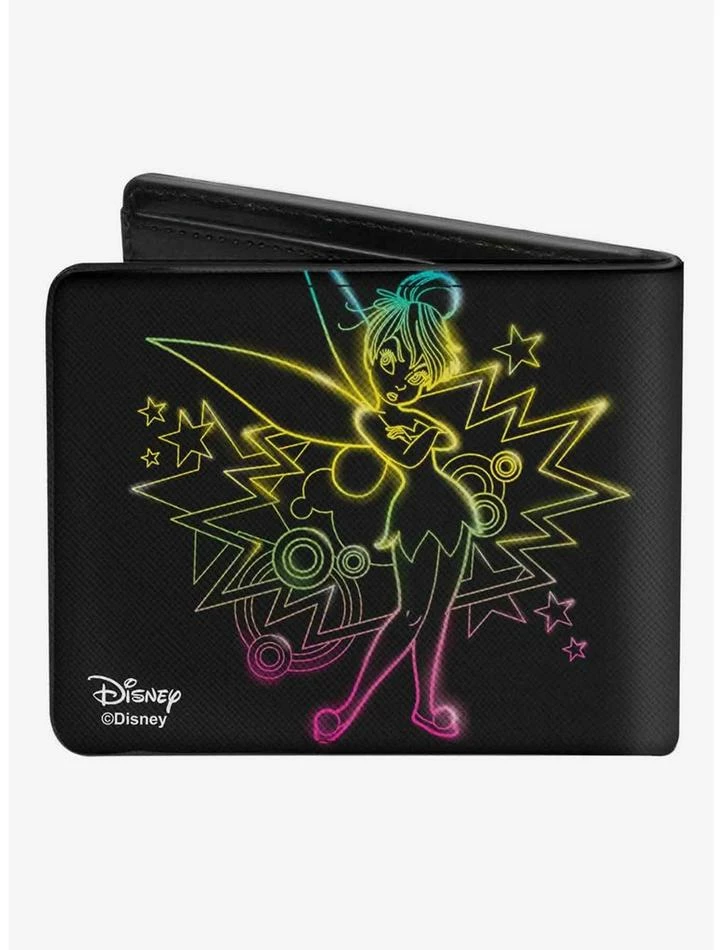 Deals ๐ Disney Tinker Bell Sassy Pose Multi Neon Bifold Wallet ๐งจ - Image 2