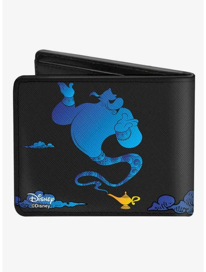 Promo ❤️ Disney Aladdin Genie Lamp Silhouette Pose Clouds Bifold Wallet 🌟 - Image 2