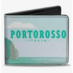 Promo 👏 Disney Pixar Luca Italy Portorosso Seaside Village Scene Bifold Wallet 😉