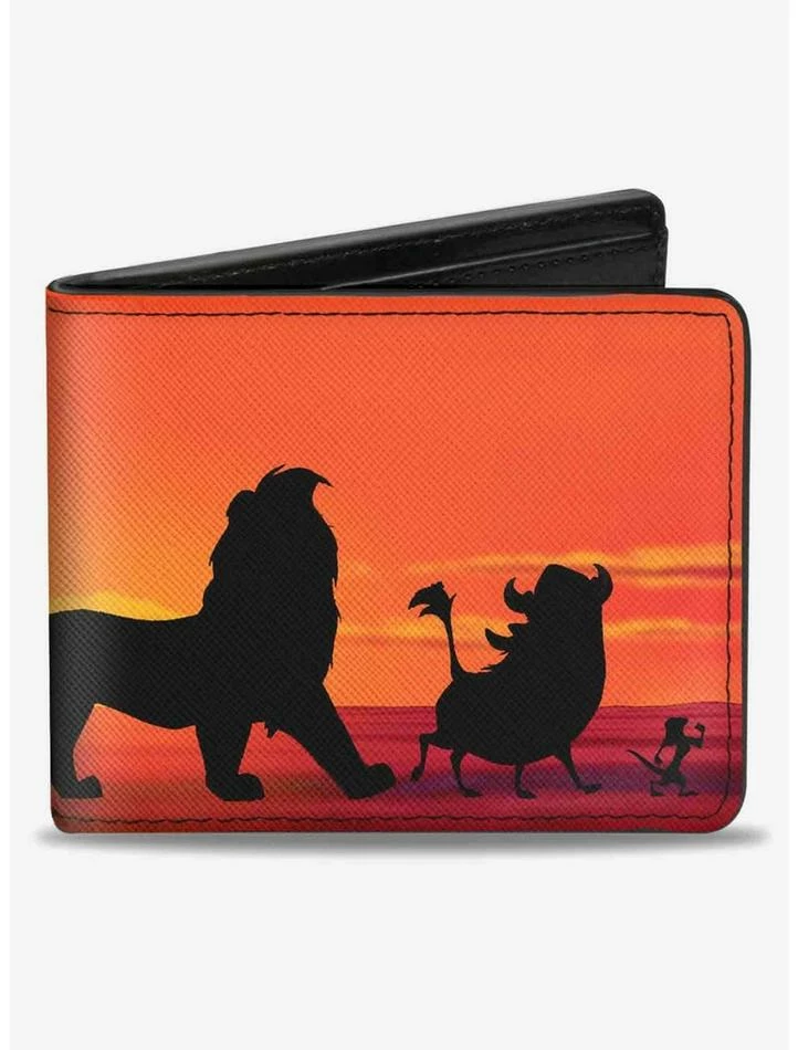 Outlet ⭐ Disney The Lion King Hakuna Matata Simba Pumbaa Timon Sunset Silhouette Bifold Wallet 💯