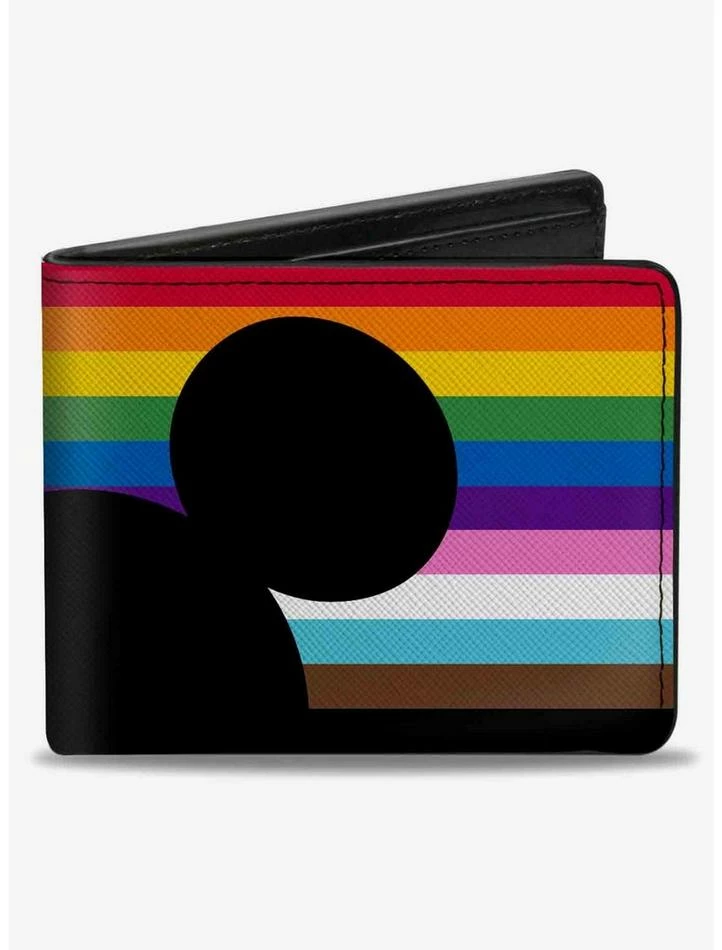 Top 10 🔥 Disney Mickey Mouse Pride Ears Icon Inclusion Rainbow Stripe Bifold Wallet 🥰