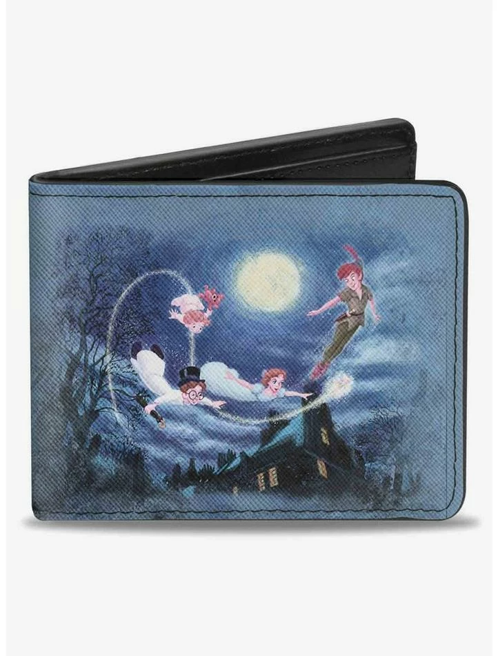 Hot Sale 🎁 Disney Peter Pan Flying Scene Take Me to Neverland Bifold Wallet 🎁