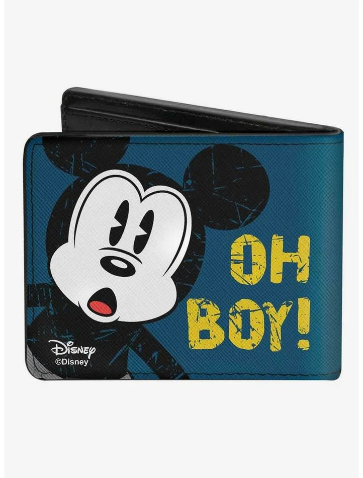 Best deal 🎉 Disney Mickey Mouse Oh Boy Pose Weathered Bifold Wallet ⭐ - Image 2