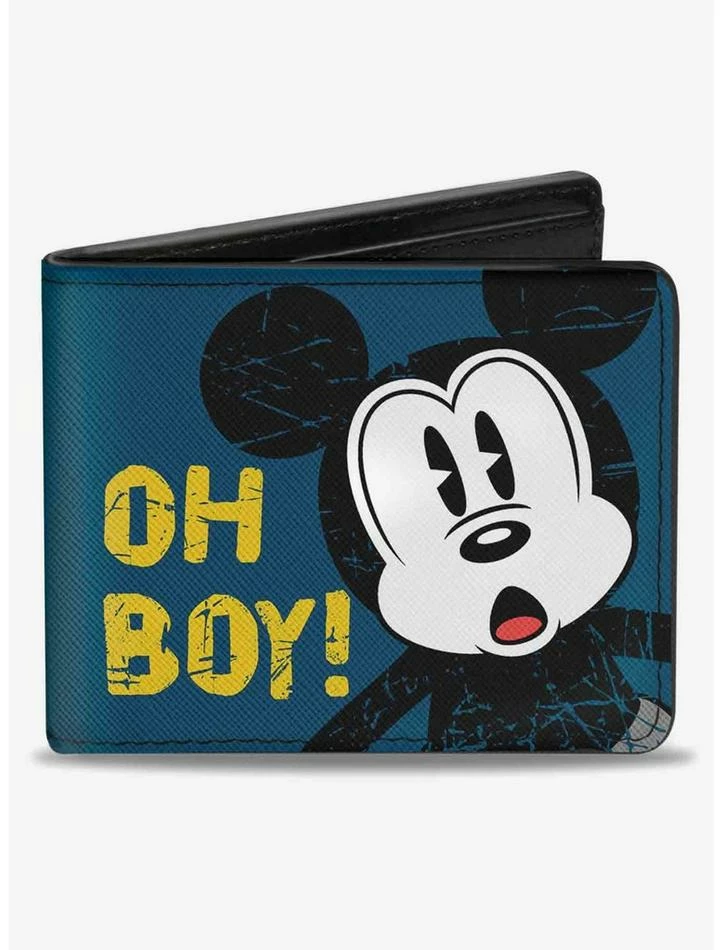 Best deal 🎉 Disney Mickey Mouse Oh Boy Pose Weathered Bifold Wallet ⭐