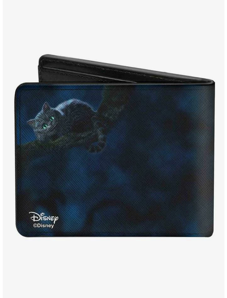 Coupon ๐ Disney Tim Burton's Alice In Wonderland Cheshire Cat Eyes Teeth Tree Pose Smokey Bifold Wallet ๐ - Image 2