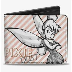 Buy 😀 Disney Tinker Bell Sassy Pose Pixie Dust Stripes Bifold Wallet 😍