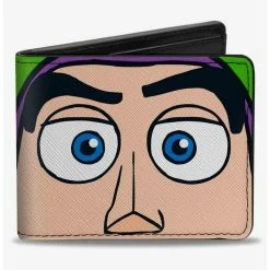 Best deal ⌛ Disney Pixar Toy Story Buzz Lightyear Expression Close Up Bifold Wallet 💯
