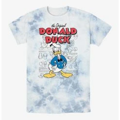 New 🔥 Disney Donald Duck Original Sketch Tie-Dye T-Shirt 💯