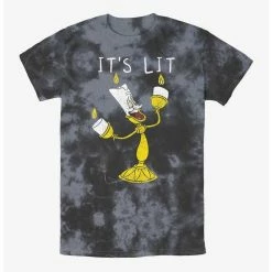 Promo 👏 Disney Beauty and the Beast Lumiere It's Lit Tie-Dye T-Shirt 🥰