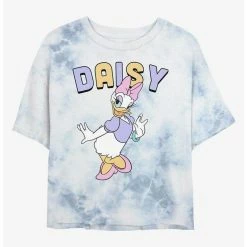 Buy 💯 Disney Daisy Duck Sassy Duck Tie-Dye 👧 Girls Crop T-Shirt 🌟