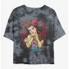Hot Sale 🔥 Disney Beauty and the Beast Rose Belle Tie-Dye 👧 Girls Crop T-Shirt 🎉