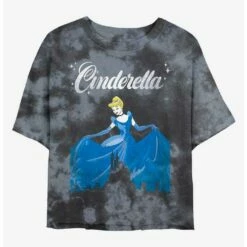 Cheapest ✨ Disney Cinderella Dancing Tie-Dye 👧 Girls Crop T-Shirt 🛒
