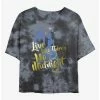 Best Sale 🎉 Disney Cinderella No Midnight Tie-Dye 👧 Girls Crop T-Shirt 😍