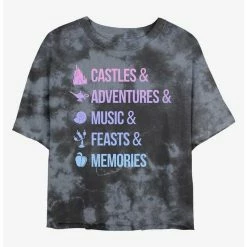 New 👏 Disney Princesses Just Disney Things Tie-Dye 👧 Girls Crop T-Shirt 😉